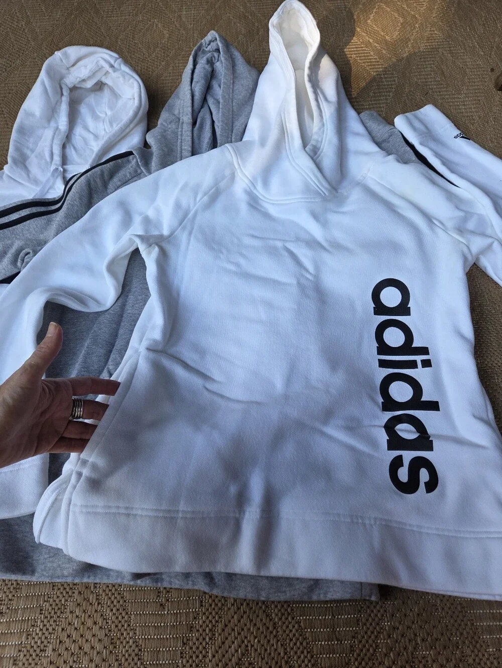Adidas And Reebok Hoodies x 3